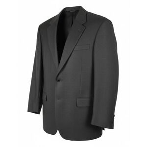 Jos. A. Bank Mens Blazer Charcoal Gray Micro-Houndstooth Sport Coat 2-Button 46L